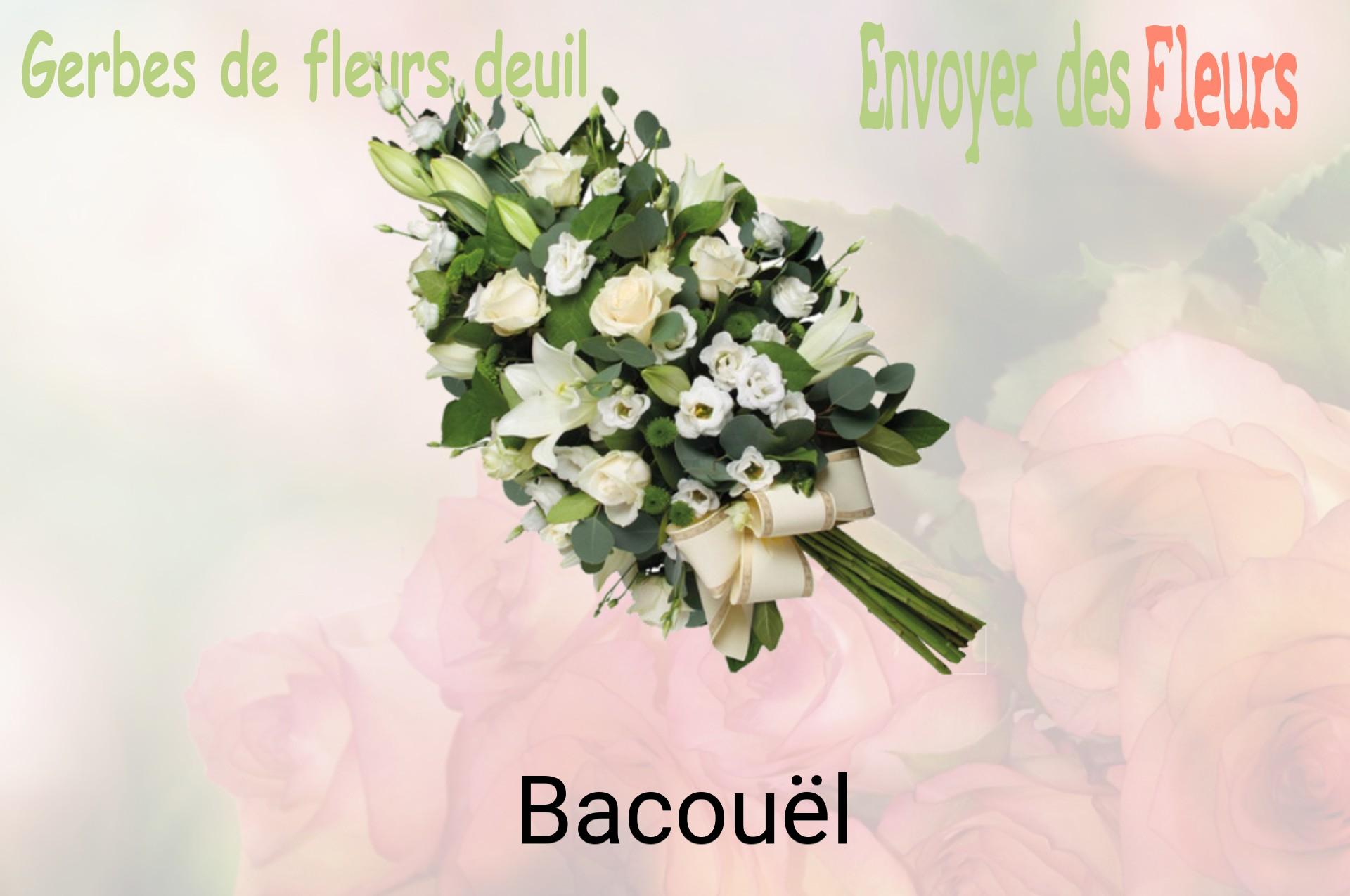 Gerbe de fleurs de deuil livrée à Bacouël